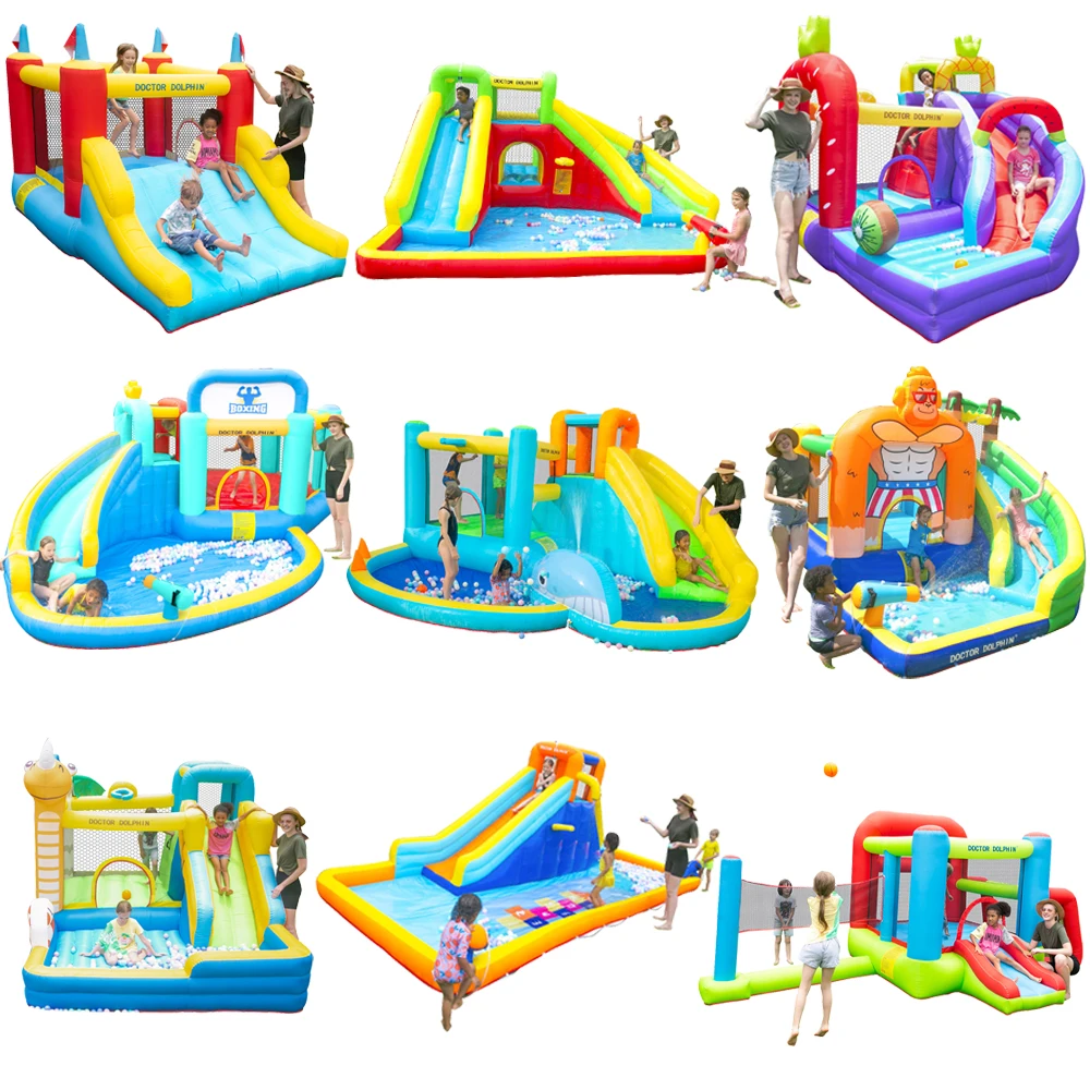 Doctor Dolphin children commercial kids slide Jumping bounce house bouncer castles inflatable bouncy castle