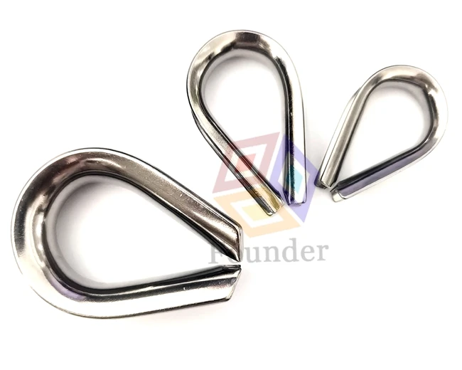 wholesales rigging hardware items Stainless steel Marine grade g411 wire rope thimble