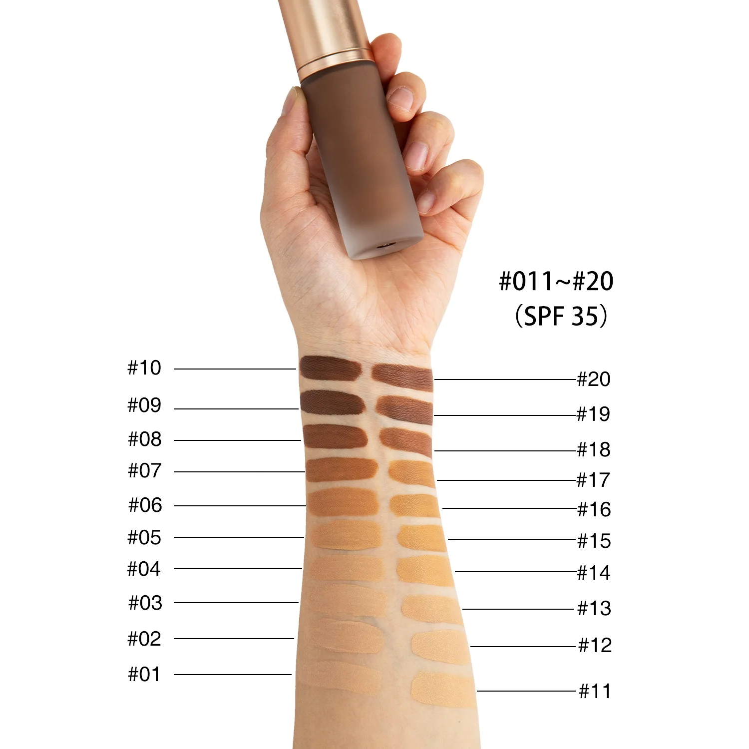 Spf35 High Quality Full Coverage Face Foundation Water Proof Concealer Oil Control Moisturizing Foundation