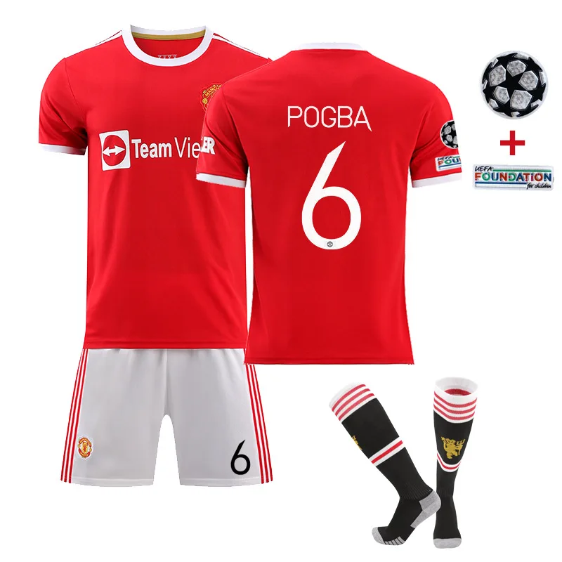 2122 Premier Lea gue Red Devils home stadium No. 7 Ronaldo No. 18 Fernandez adult football jersey