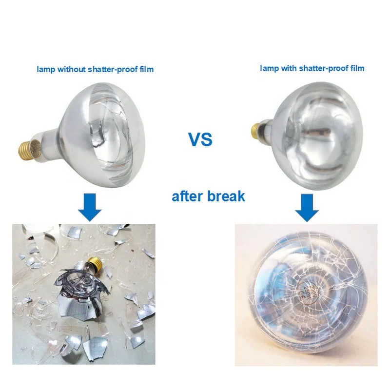 Shatterproof film coated Electric heater buffet warmer infrared heating Bulb Clear BR40/R40 food Heater heat lamp for restaurant