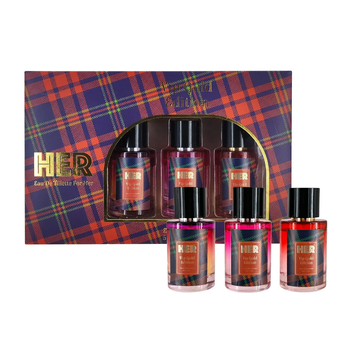 Luxury Private label perfume oil fragrance  ladies body spray perfume gift box set 3 X 50ML OEM / ODM