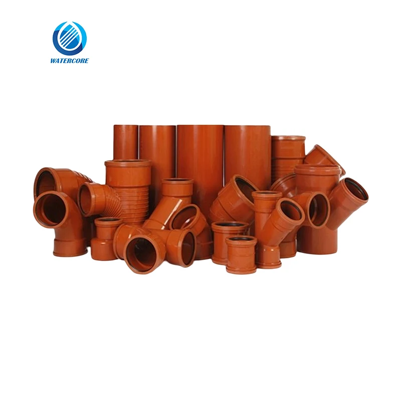 Hot Sell High Quality EN1401 EN1329 Standard PVC plastic Drainage Fittings 90 Degree Sweep with Single Socket Rubber