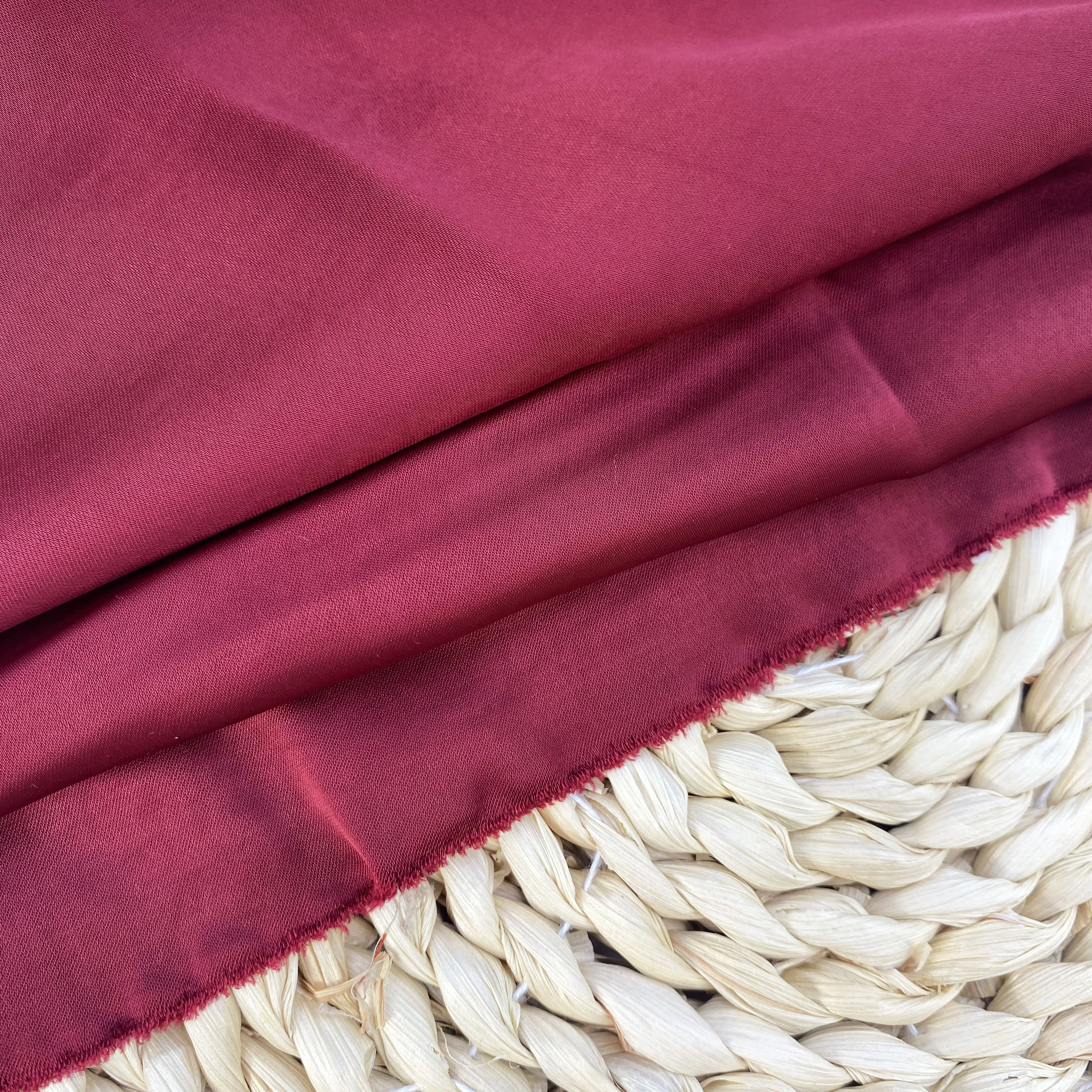 custom Stretch 100% Recycled Polyester 188G Double Sided Silk Satin Cloth Price Per Meter  Satin Silk Fabric For Pajamas