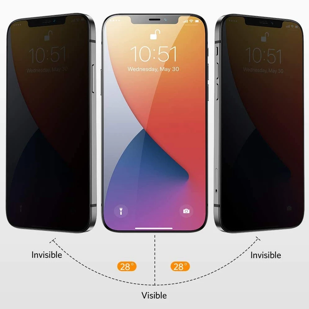 For iphone 13 Anti glare 9H Anti-Spy Peeping Privacy phone Tempered glass screen protector for Iphone 12pro max 11 X XR 678plus