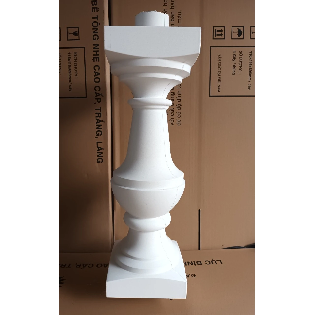 Украшенные вьетнамские бетонные балясины DHA, водонепроницаемые бетонные балясины, пластиковые балясины, бетонные балясины