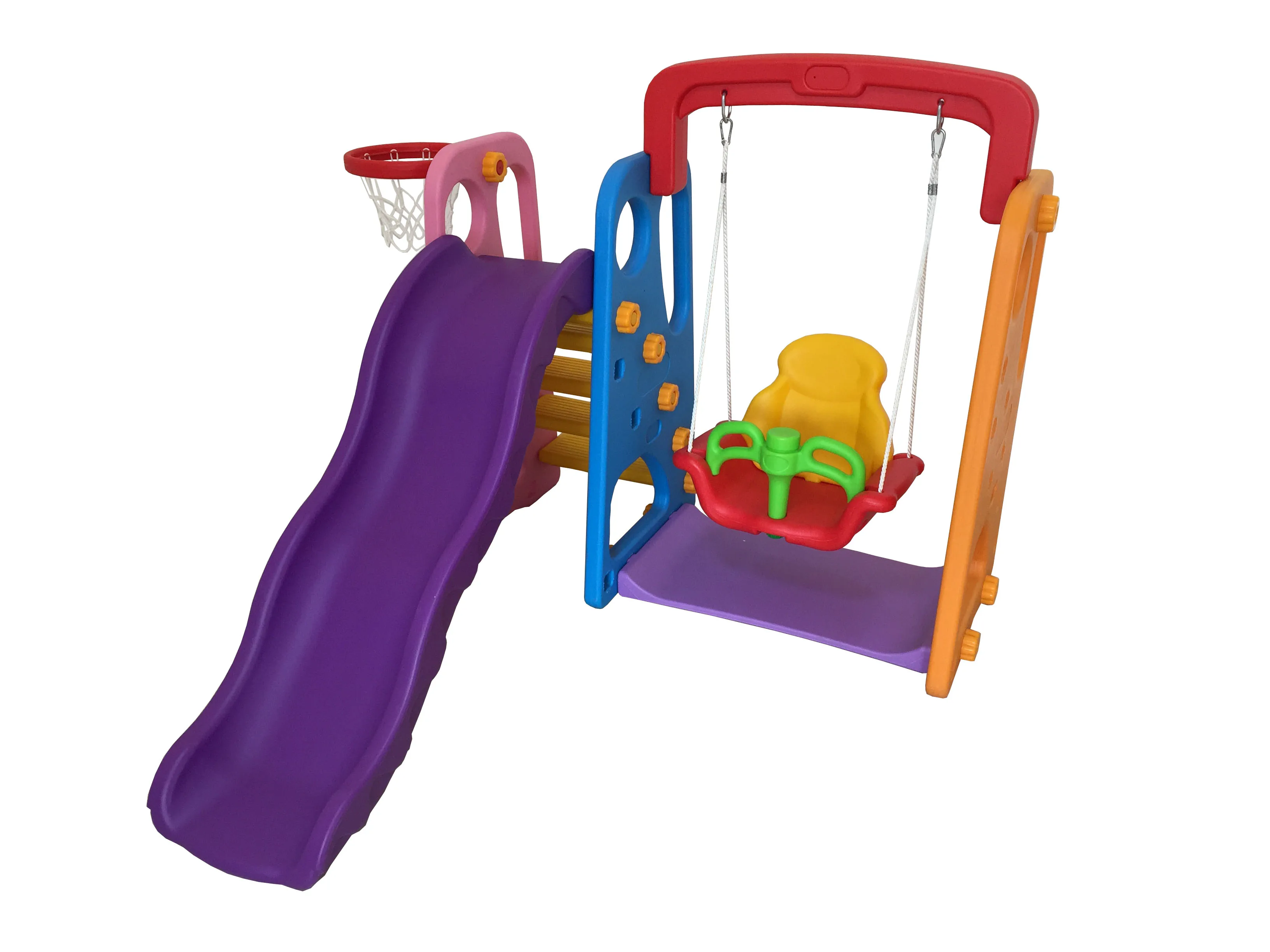 Plastic Indoor Slide with Basket for Kids