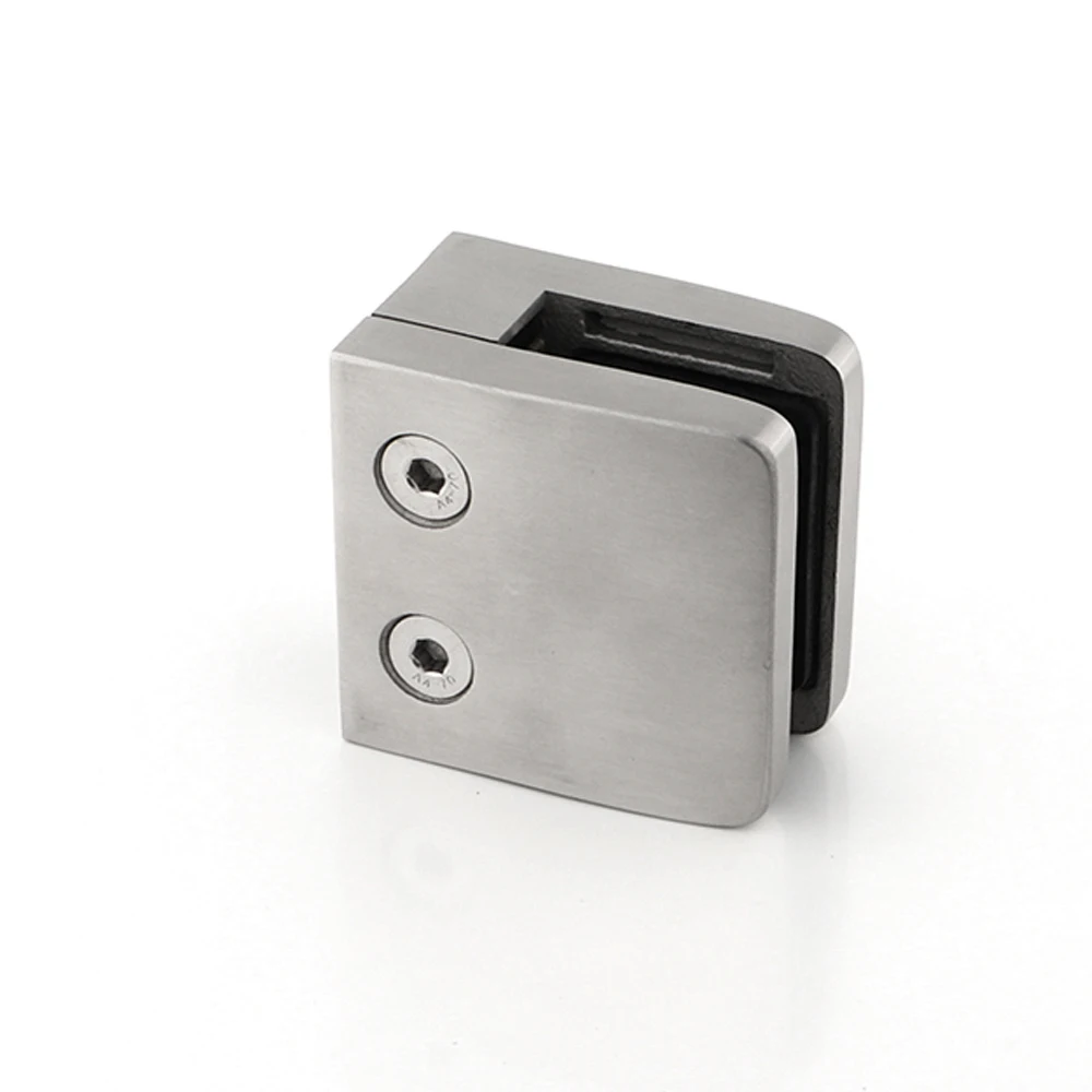 Stainless Steel Railing Stair Fitting Balustrade Fitting Square Rectangle Shape Glass  Bracket Clamp for Rectangle Baluster