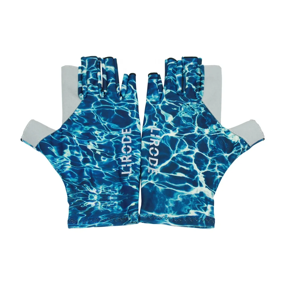 New Men Women UPF 50+ SPF Paddling Cycling Rowing Driving Technical Gear Gloves Sun Protection Fingerless Fishing Glove
