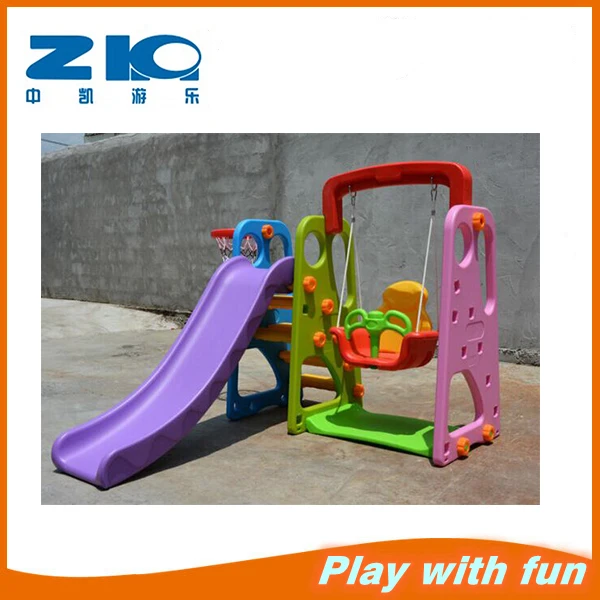
baby 3 in 1 plastic slide with swing set for sale 
