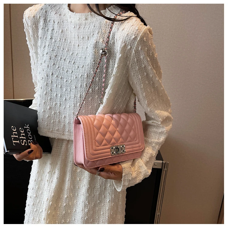 Sac Pour Femm Luxury Brand Designer Handbags Women Pu Leather Classic Small Chain Quilt Purse Satchel Crossbody Shoulder Bags