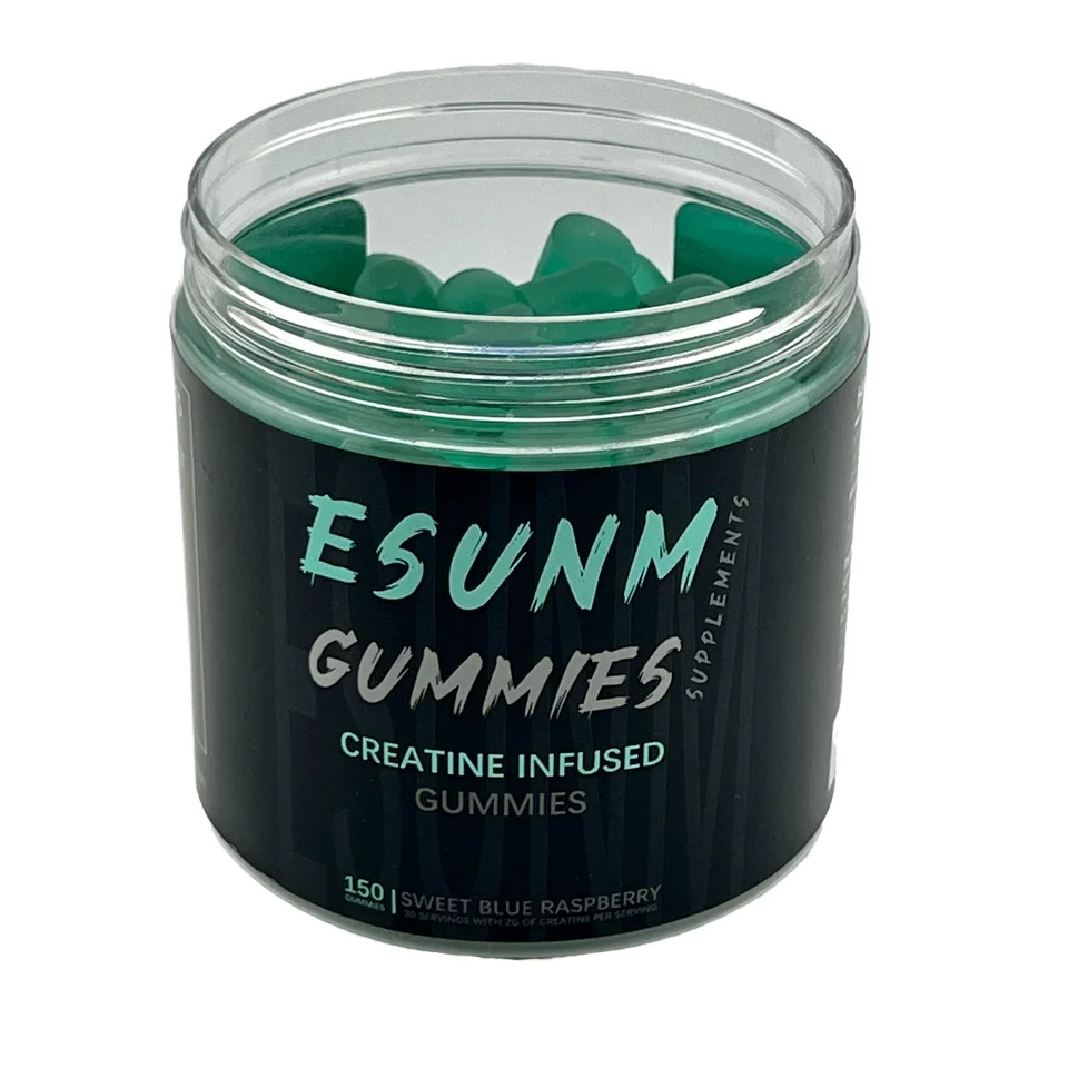 Tiktok Best seller Esunm Gummies Creatine Infused Sweet Blue Rospberry 150 grains Gummies