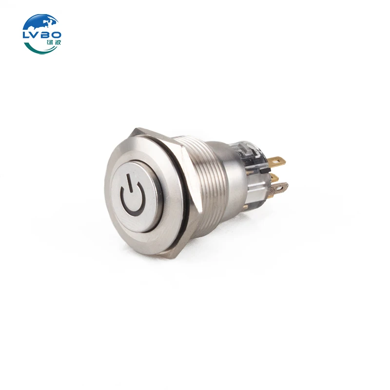 LVBO Metal button switch dedicated ignition fan for stove  integrated power button  waterproof switch