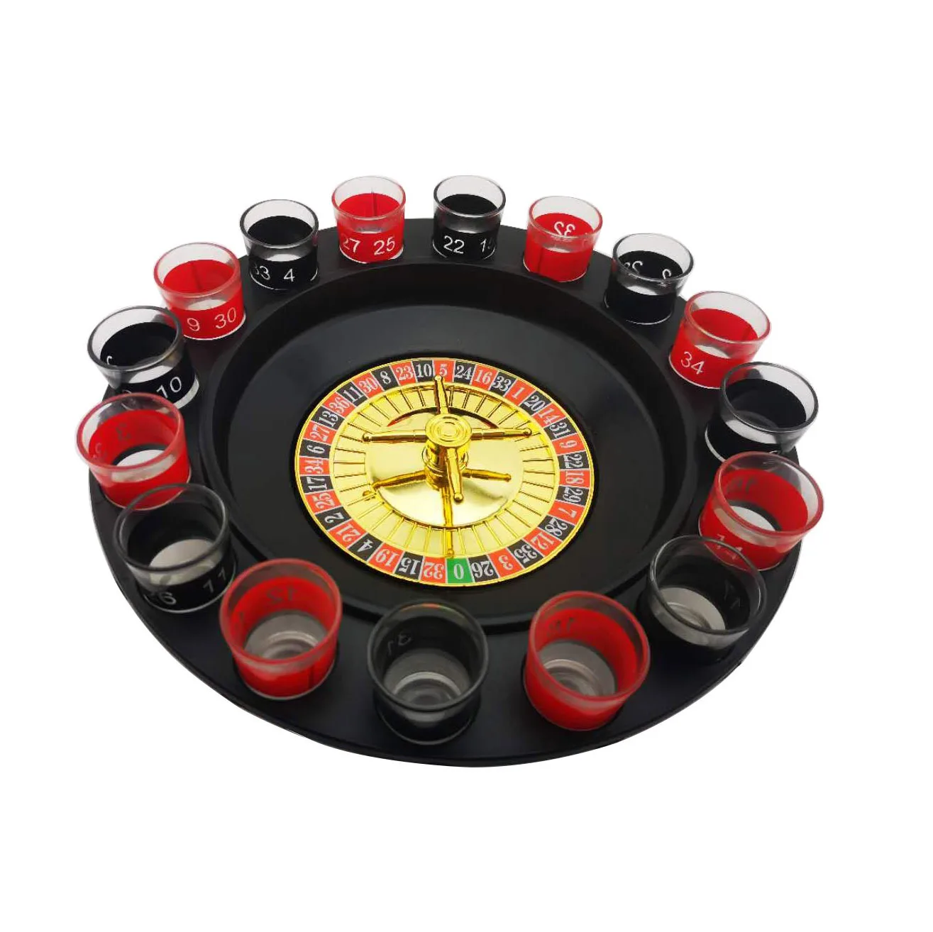 New Arrival Wholesale Bar Wine Beer Playing Drinking Game Set 16 Glasses Shot Glass Roulette