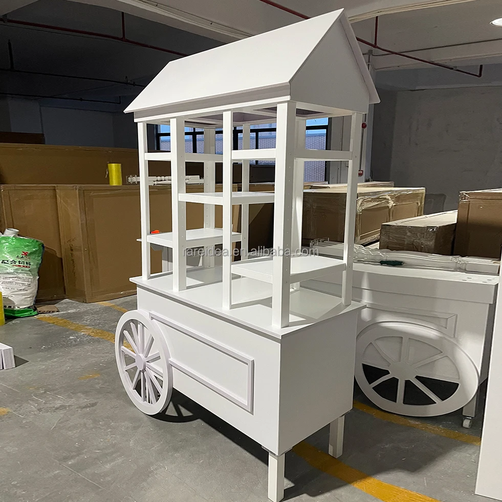 Customized Baby Shower Candy Bar Cart Food Carts Party Decoration Dessert Cart