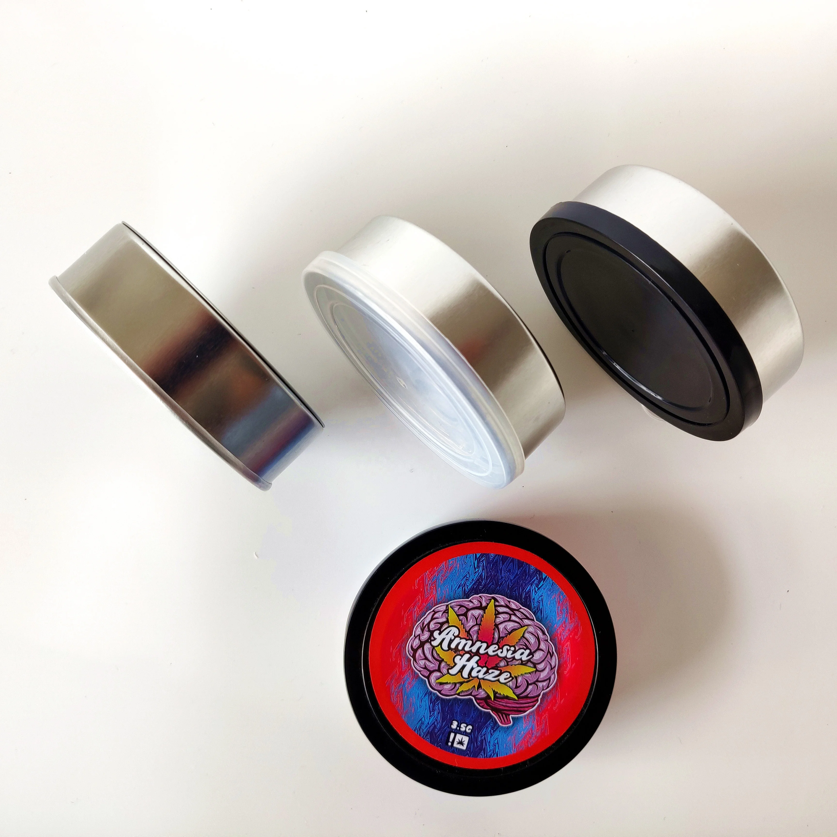 
Pressitin Tuna Tin Strain Labels - Tin Wraps & Lid Slaps custom Stickers & 100ml 3.5gram hand sealed cans 