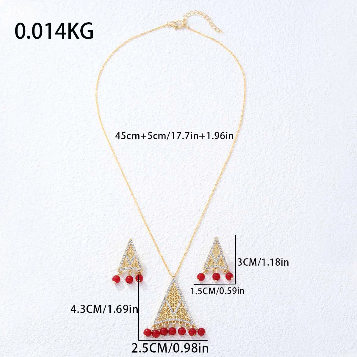 CDD New Female Indian Gold Plated Jewellery Set Luxury Dubai Crystal Bridal Jewelry Set