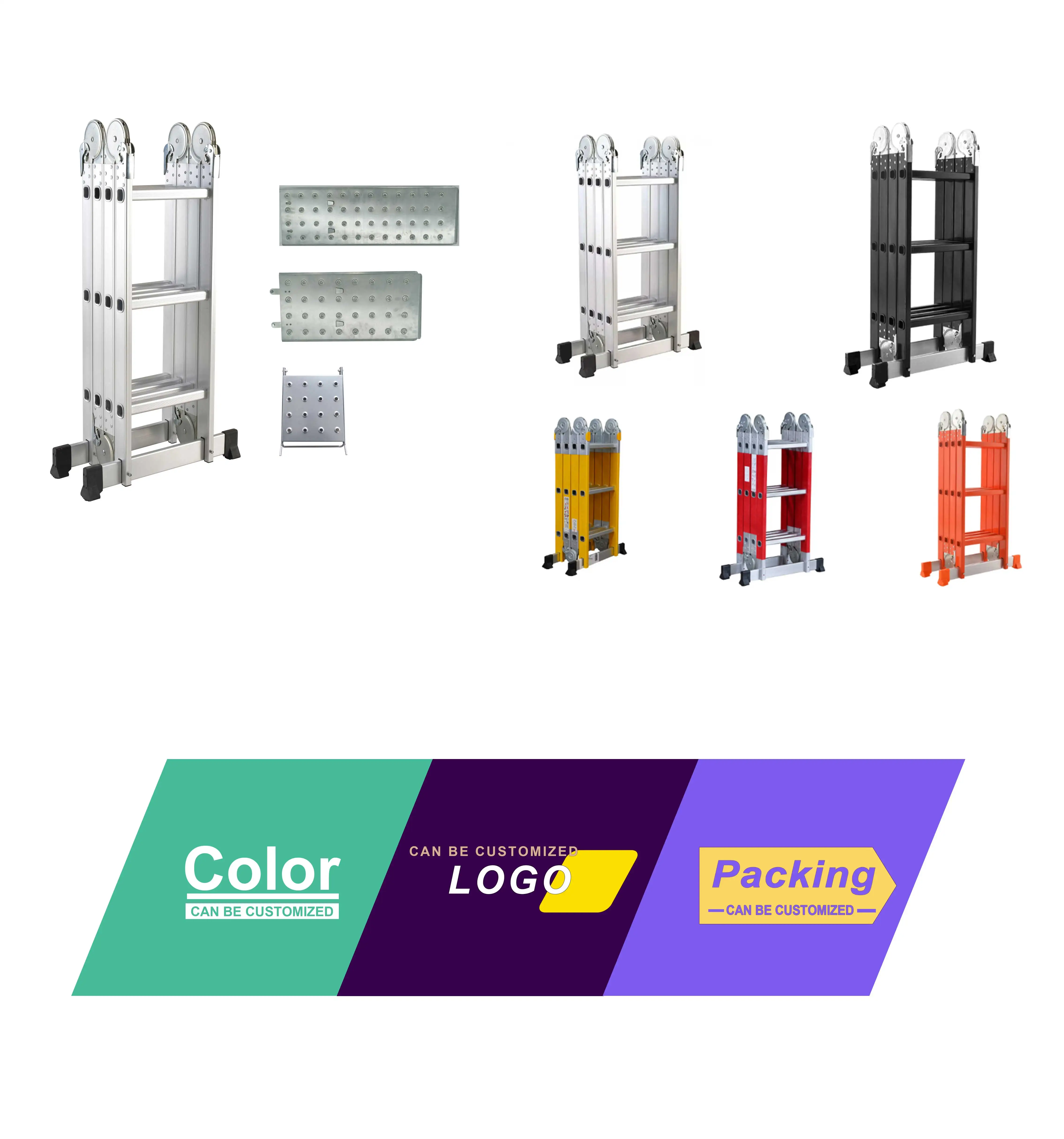 Aluminum Ladder Folding Work Makita Tools Ladder Step Light Weight Multi-purpose Extension Ladder Foldable