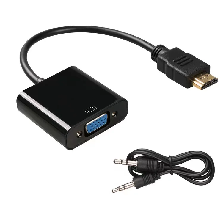 factory Outlet HD cable with audio converter TV computer adapter cable HD-MI to VGA adapter cable