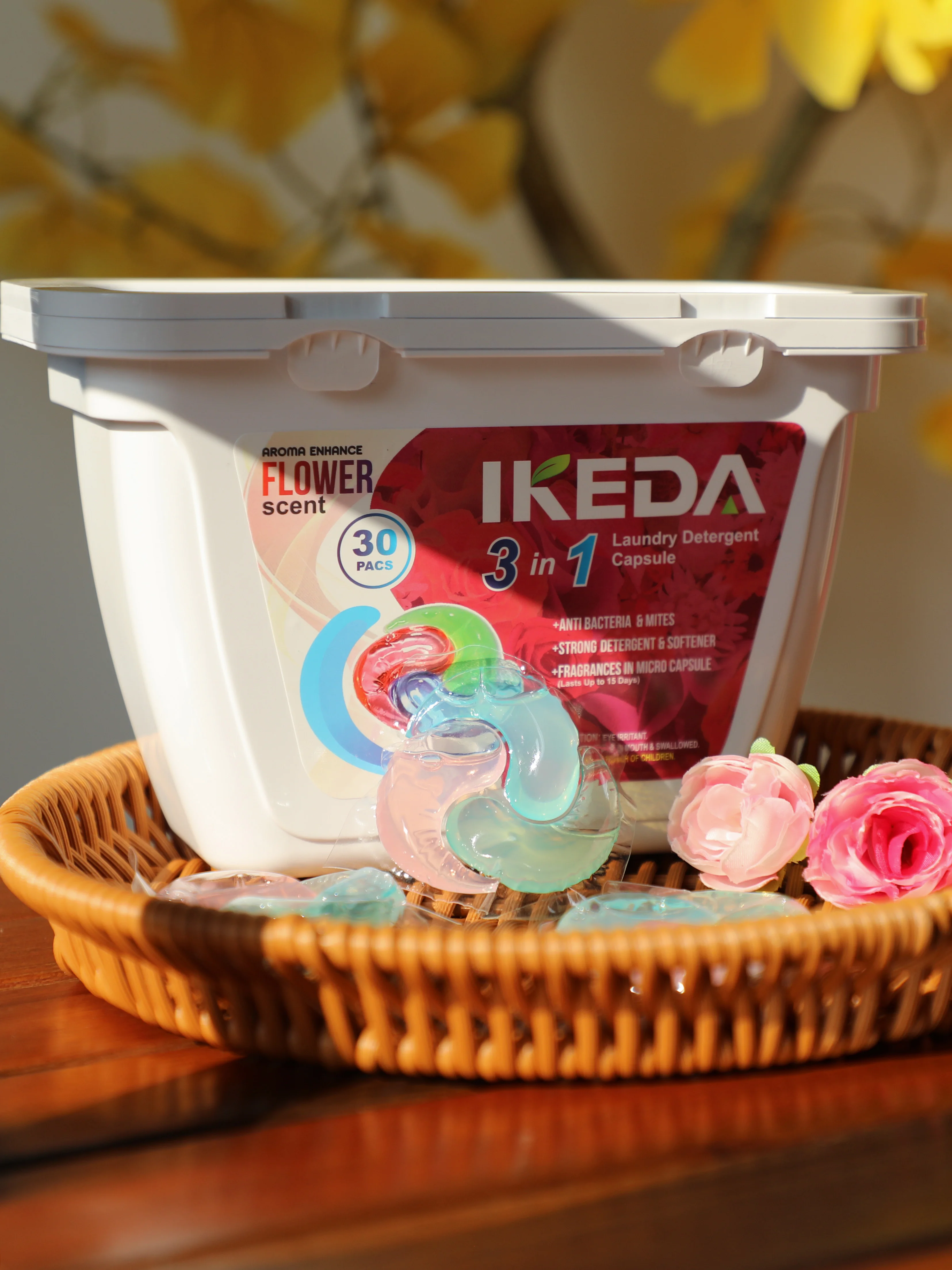 IKEDA Washing powder laundry detergent pods machine yicun laundry detergent capsule biodegradable capsule laundry detergent