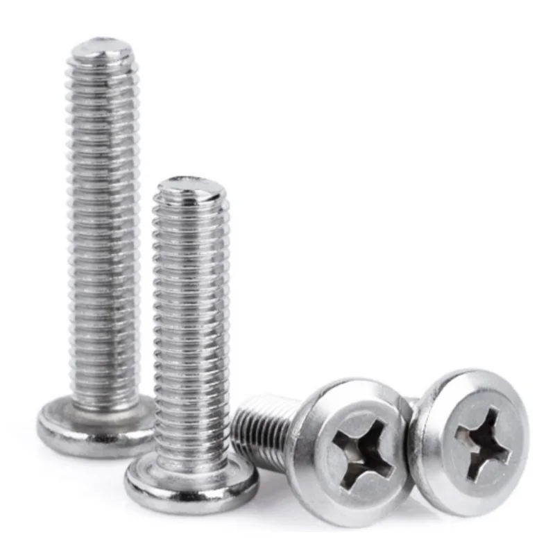 Stainless Steel SS316 A4-70 A4-80 SUS 304 410 INNOX Cross Recessed Round Head Machine Bolts
