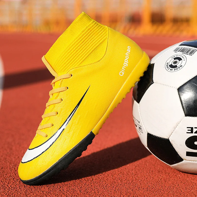 Высокие футбольные туфли, искусственная трава, мужские тренировочные кроссовки большого размера
