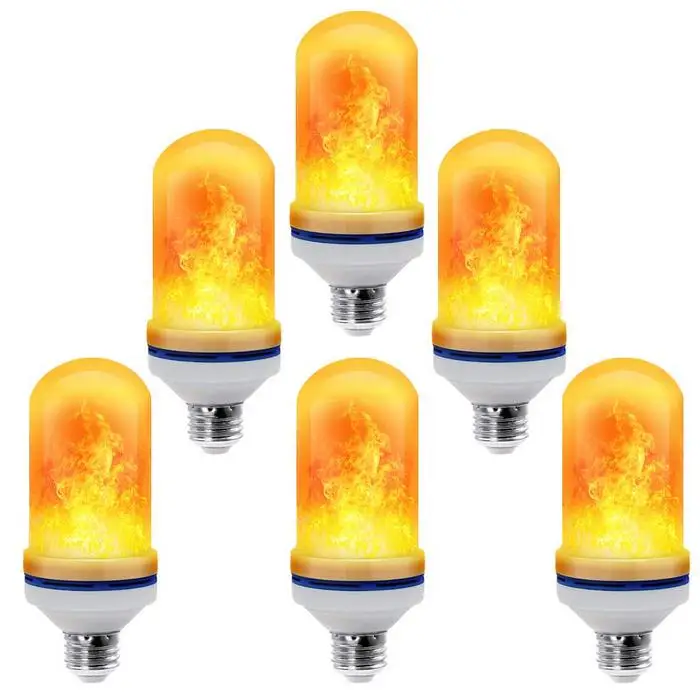 3W E12 Flicker Flame Candle Led Grow Light Led Candelabra Light Bulb , 12V 5W Led Fire Bulb E12