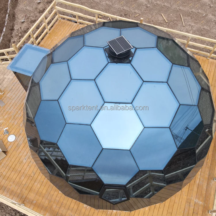 Football Design Glass Dome House With Bathroom For Luxury Glamping