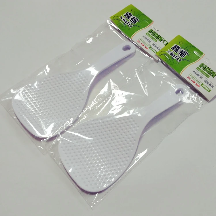 
Factory Direct Kitchen Non Stick Rice Paddle Hand Roll Spoons White Plastic Meal Spoon 