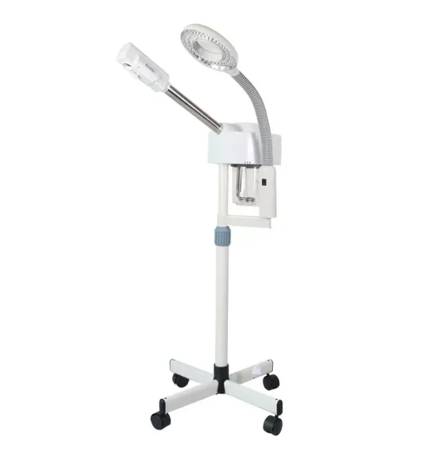 BOWKET Hot Sale 2 in 1 deep Face Cleaning skin moisture ionic vaporizador facial with led magnifying lamp