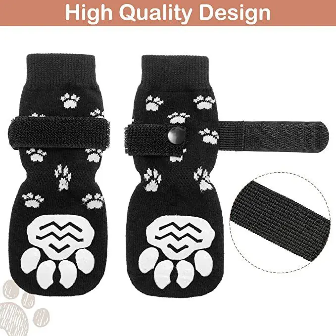 Cute Dogs Puppy Cotton Indoor Noise Reduction Custom Anti Non Slip Pet Shoes Socks With Prints