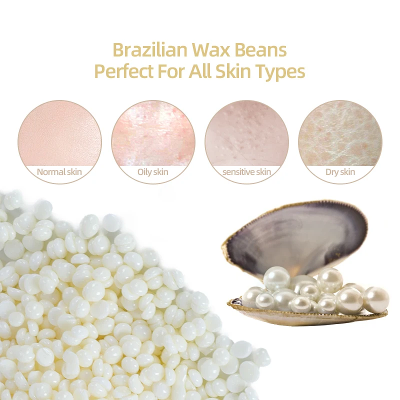 
1000g Hard Body Wax Beans, Hair Removal Brazilian bright white Depilatory Wax European Beads 