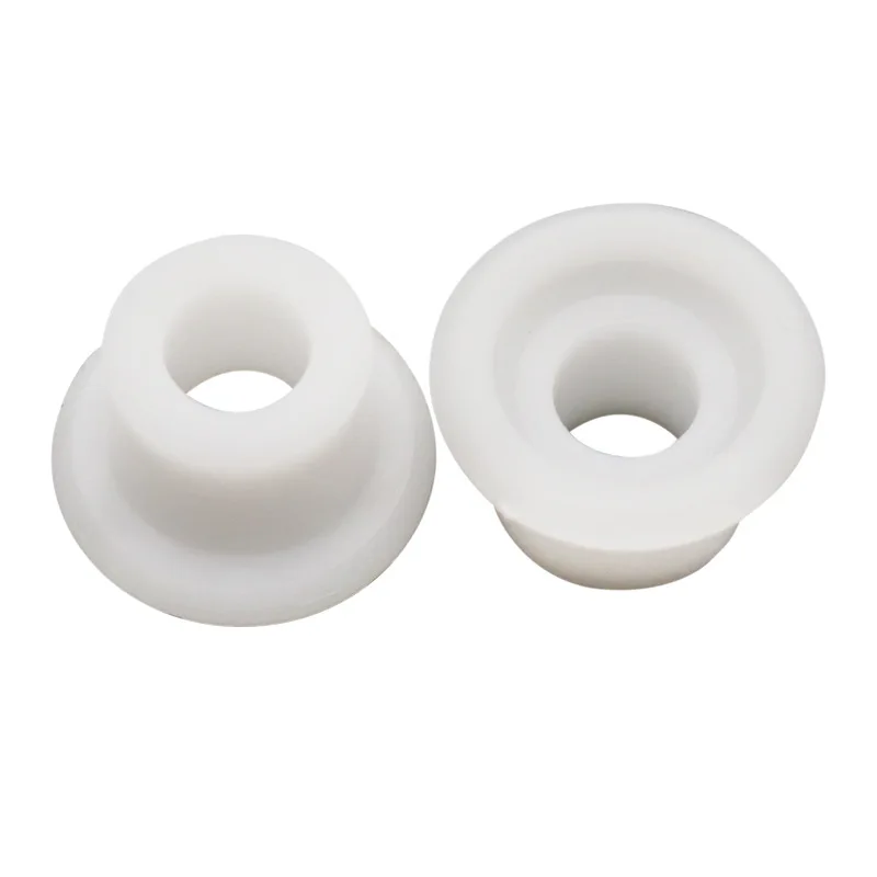 OEM Precision CNC Lathing Nylon sleeve plastic bushing with flange