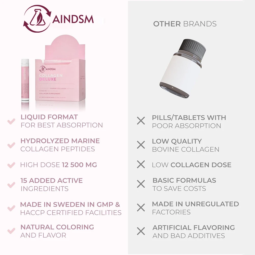Hot Sale Marine Collagen Drink Hydrolyzed Collagen Whitening Drink Hyaluronic Acid Vitamin C Collagen Oral Liquid