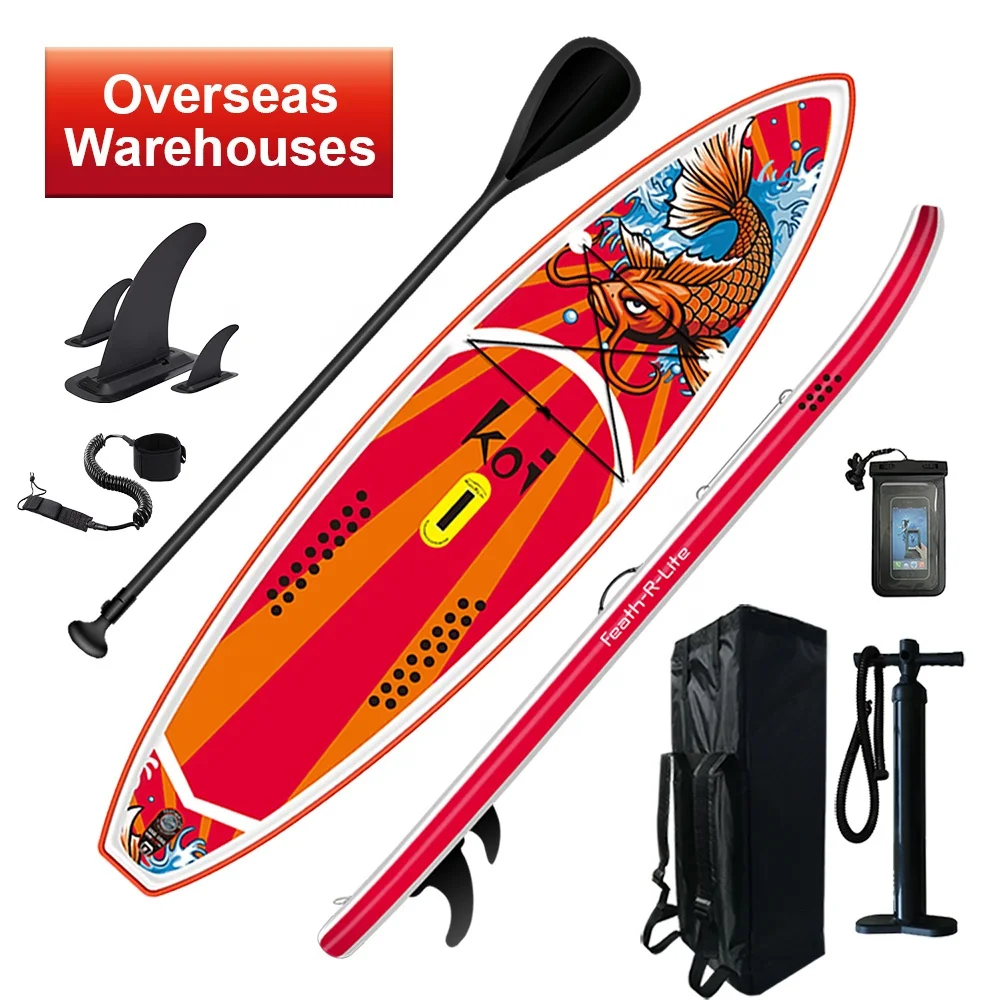
FUNWATER Drop Shipping sup inflatable stand up paddle board surfboard long sup surfboard paddle 