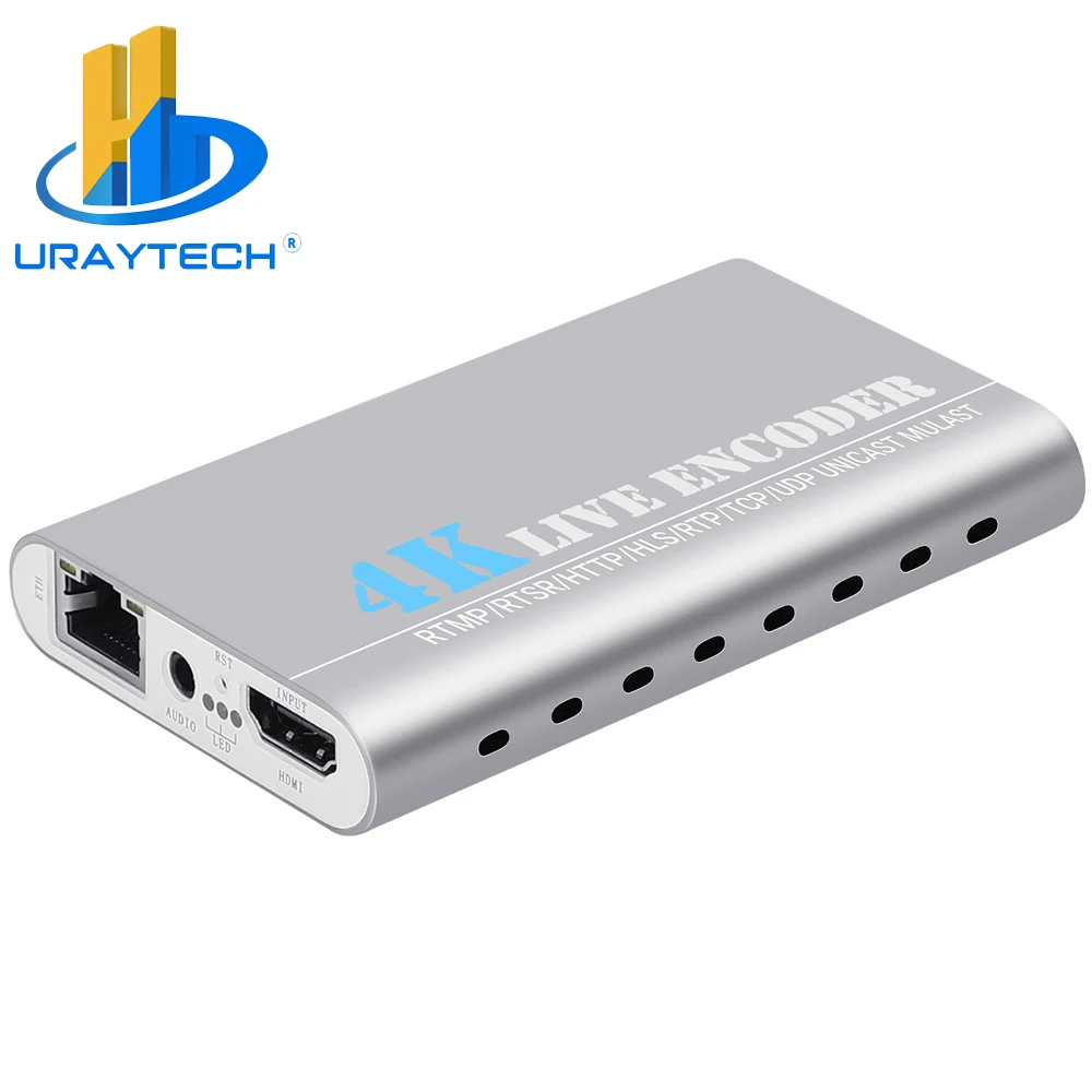 URay HEVC 4K Ultra HD HDMI To IP Video Encoder H.265 H.264 IPTV Encoder Live Streaming Encoder H265 Server