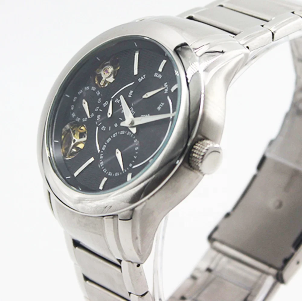 Classic Stainless Steel 316L 6 Hands Chronograph Multi-function Bracelet Automatic Mechanical Watches 10 ATM Water Resistance