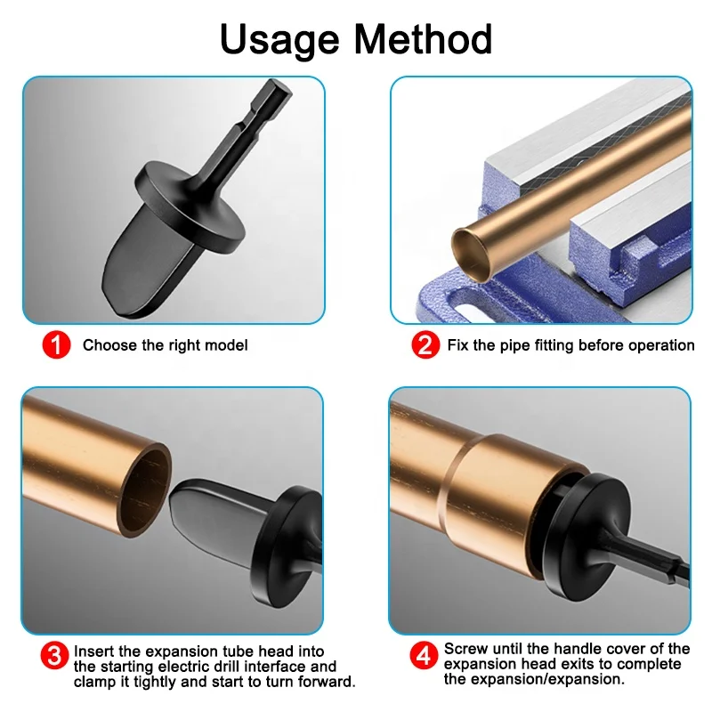 Copper tube expander pipe hole expander pipe head expander air conditioner maintenance electric tool accessory set