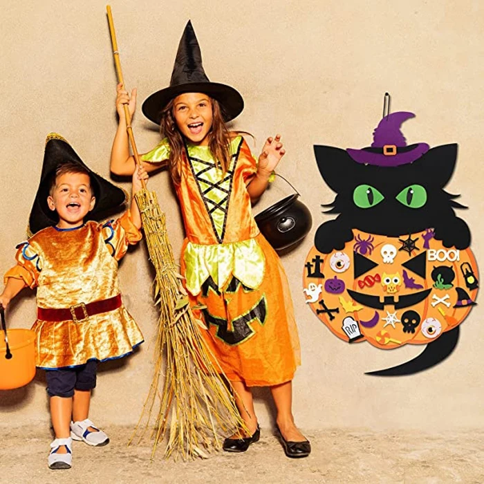 2022 Halloween DIY Pumpkin Cat Felt Set decoration toys