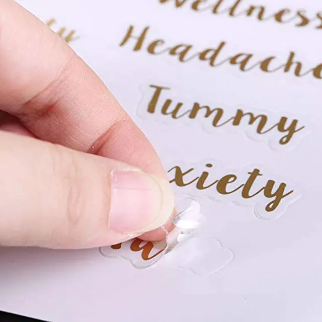 Customized waterproof self-adhesive heat metal label design 3D vinyl transfer stickers paste on the surface of various objects