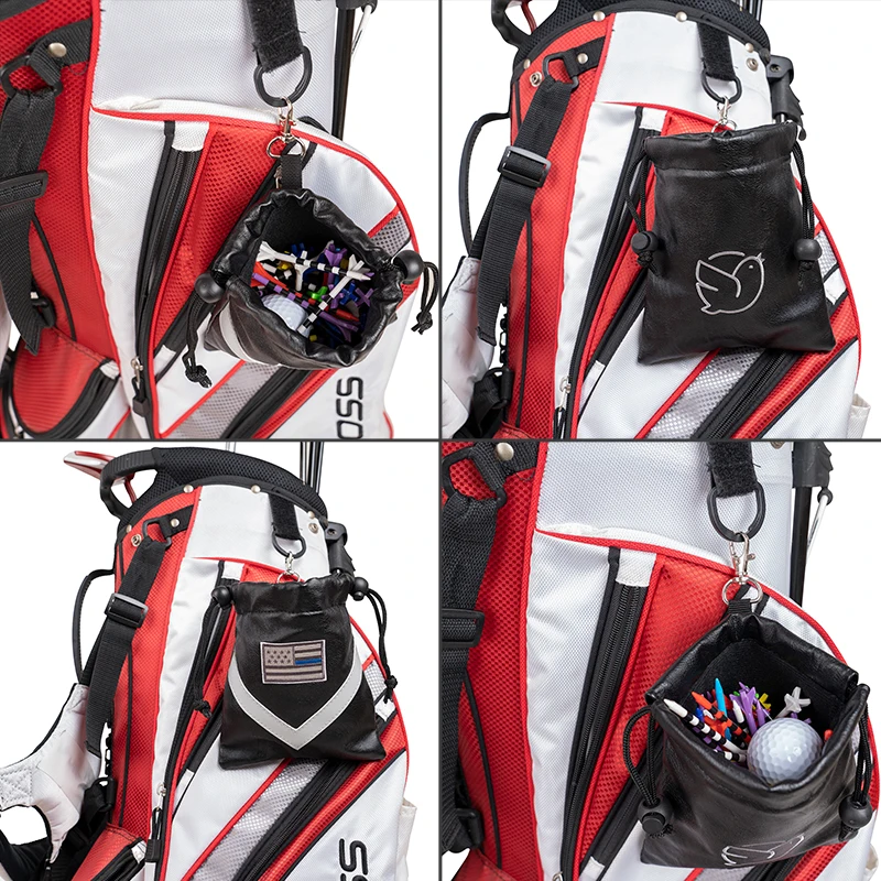 Factory Price Golf Accessories Custom Logo Golf Ball Bag Golf Pouch Storage Case  Pouch Bags