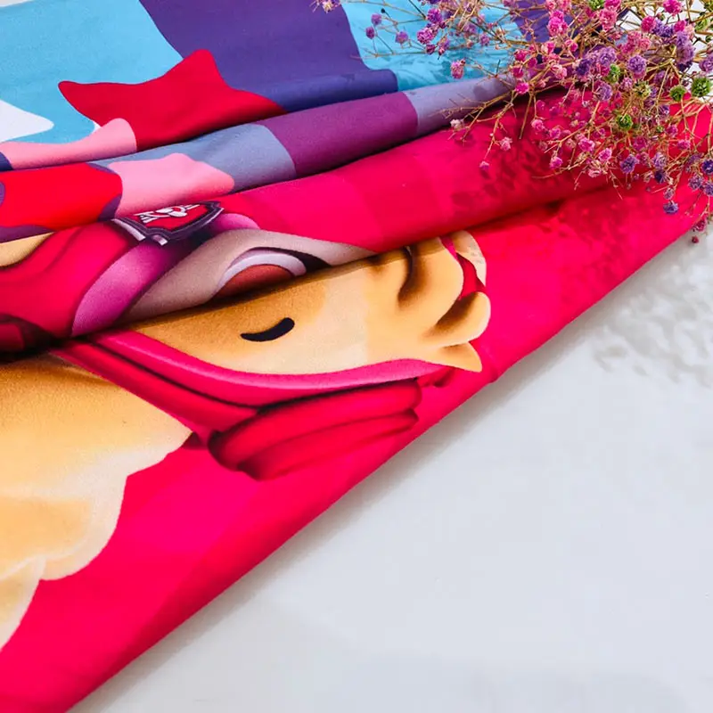 Span DBP Print Fabric Cloth Good Price No MOQ Custom Printed Brushed Poly For Kids