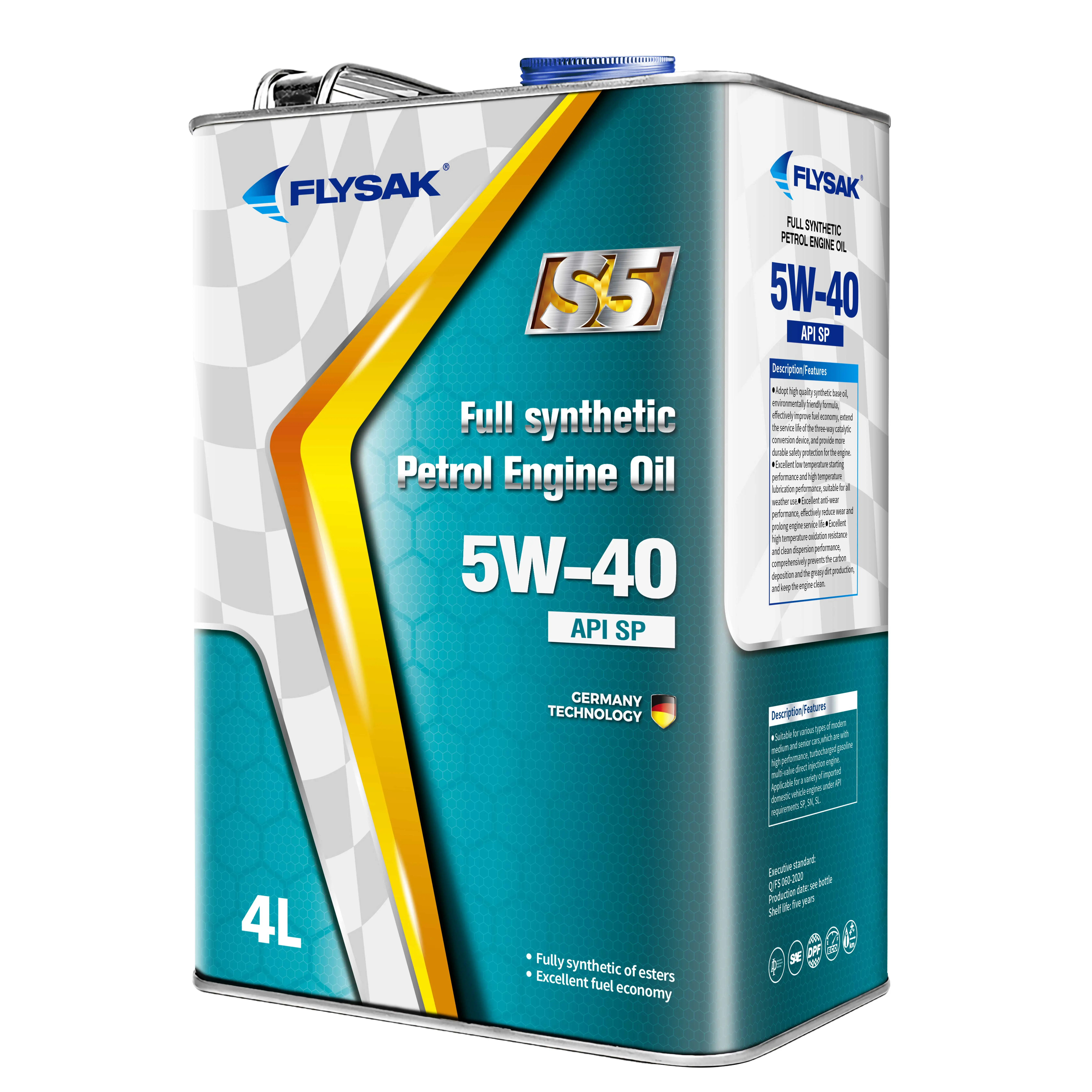 Wholesale Top Grade Automotive Lubricant Motor Oil 4 liter Fully Synthetic Gasoline Engine Oil SP 5W-40