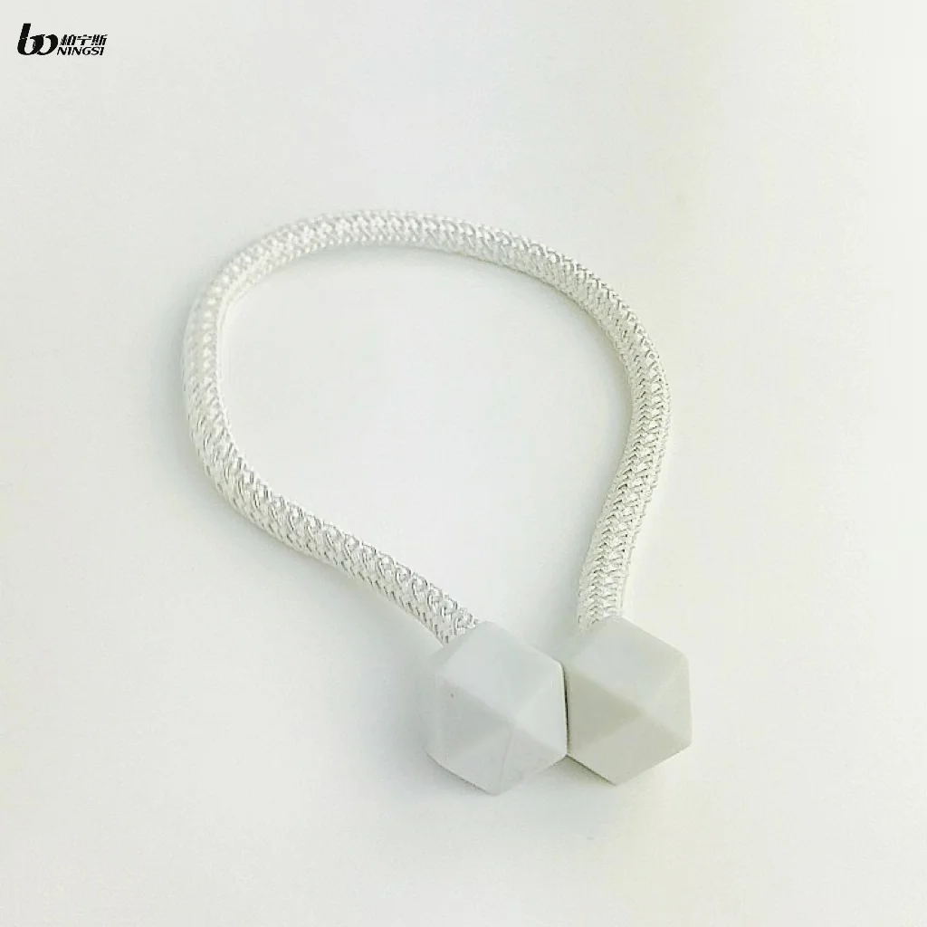 Modern Popular Style Polyhedron Curtain Strap with Magnet for Contemporary Curtain Poles Tracks & Accessories
