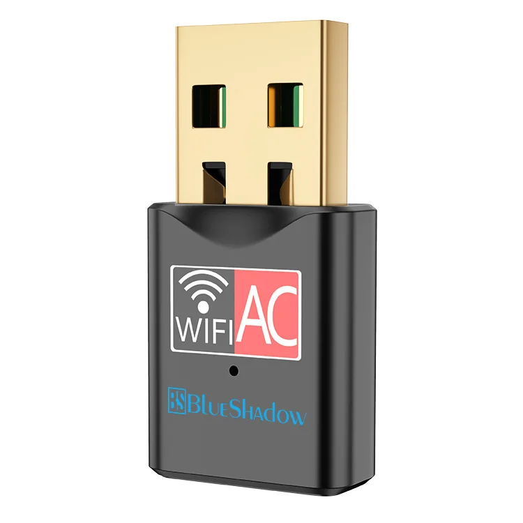 Blueshadow Orignal Factory 802.11Ac/A/N/G, сильная совместимость, двухдиапазонный мини-usb 600 Мбит/с, Wi-Fi адаптер