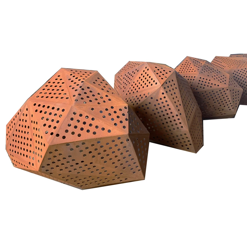 High-quality Garden Courtyard Decoration Corrosion Resistant Corden Steel Light Box