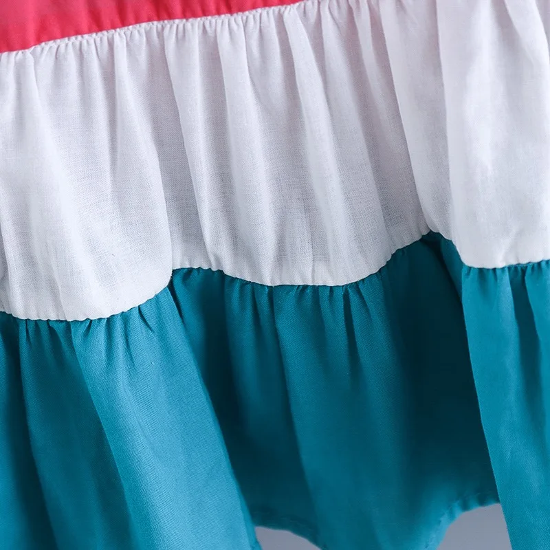 
Mudkingdom Summer Hot Sale Baby Girl Sleeveless Doll Collar Party Dress 100% Cotton Printed Clothing Sets For 2-6 Y Wholesale 