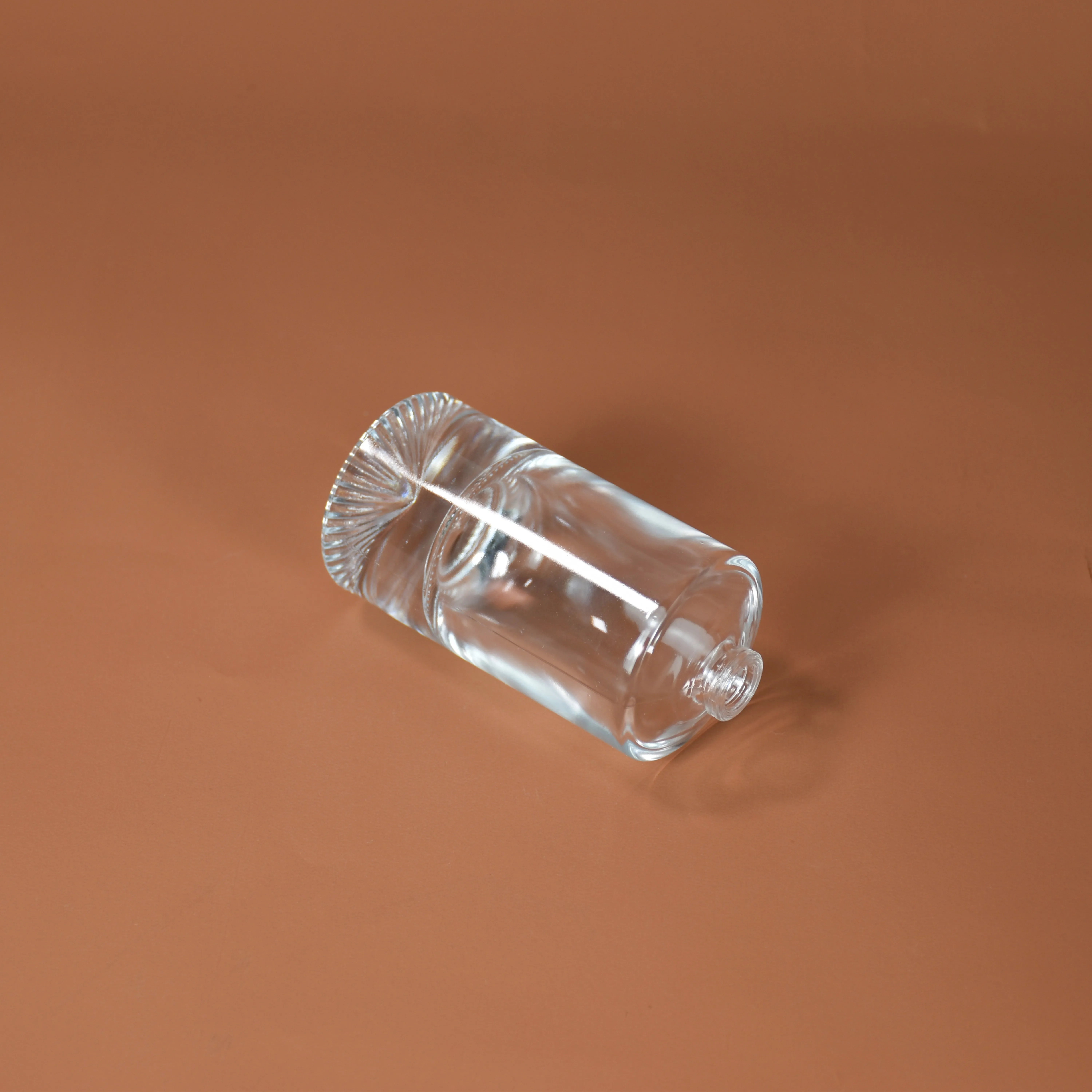 Ready stock crimp neck glass perfume bottle 30ml 50ml 100ml perfume wholesale dubai bottle glass empty