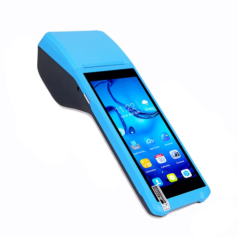 2023 Cheap New 5.5 Inch Handheld Pos Machine Android 8.1 System Touch Screen Mobile Pos Terminal With Printer ZJ6100