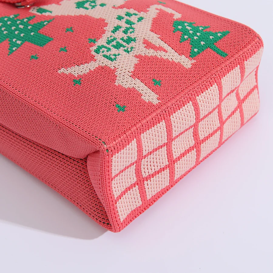 Trending Products 2024 New Arrivals Custom Graphic Animal Girls Mini Phone Handbags Shoulder Hand Knitted Bags